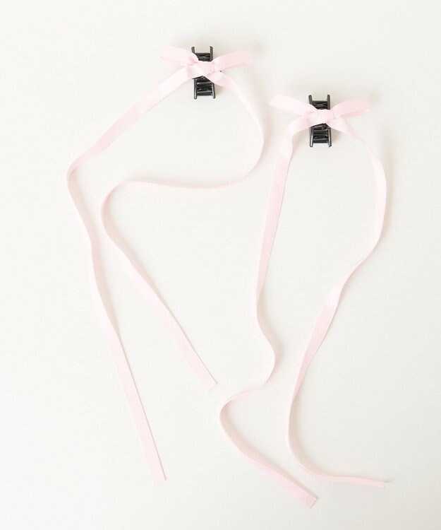 WEGO L2Pカラーロングリボンクリップ ライトピンク