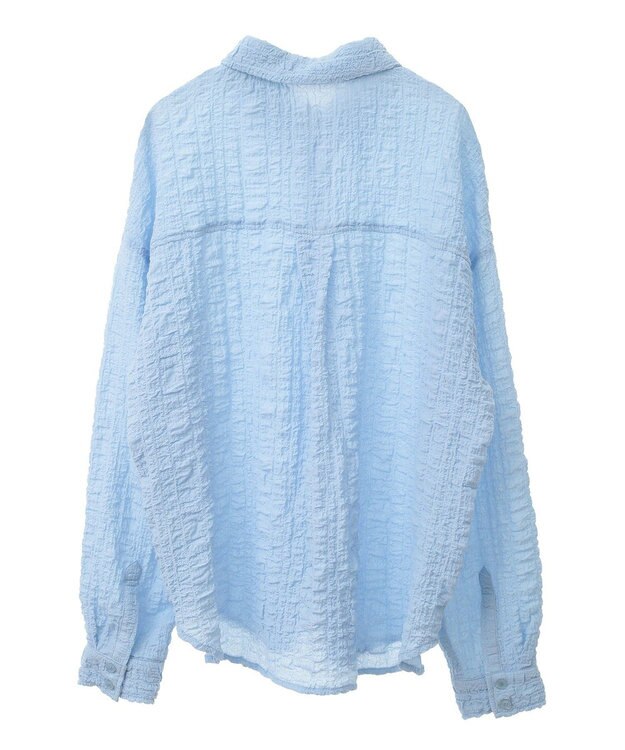 CRAFT STANDARD BOUTIQUE ポコポコワッシャーシャツ Sax