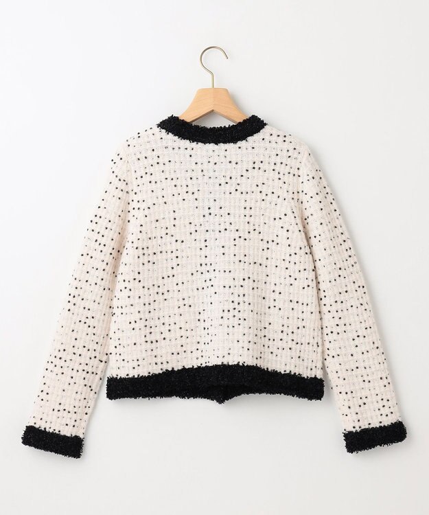 組曲 S 【組曲×setsuko sagittaire】サジテール釦ツイードニットジャケット アイボリー系