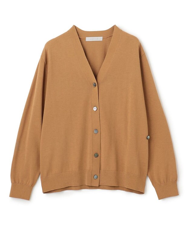 UNFILO L UVモイスト 2WAYカーディガン キャメル