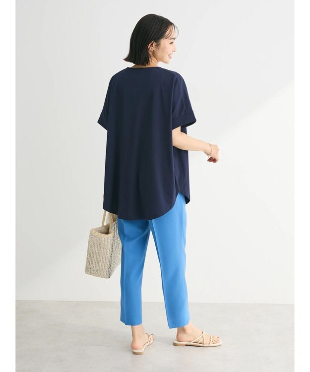 Green Parks 冷っとすずやか　フレンチスリーブスキッパー Dark Navy