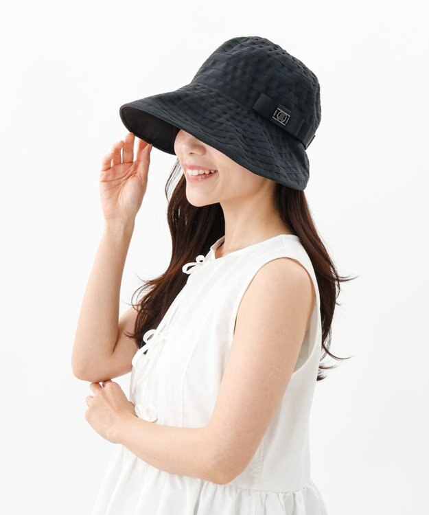 AURORA 【 LANVIN en Bleu （ランバン オン ブルー）】グログランブレードジョッキーキャップ ブラック