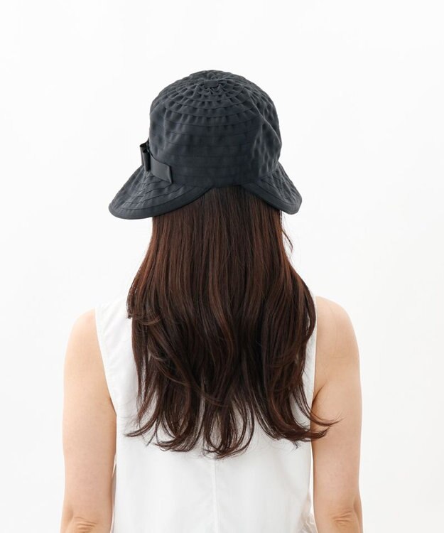 AURORA 【 LANVIN en Bleu （ランバン オン ブルー）】グログランブレードジョッキーキャップ ブラック