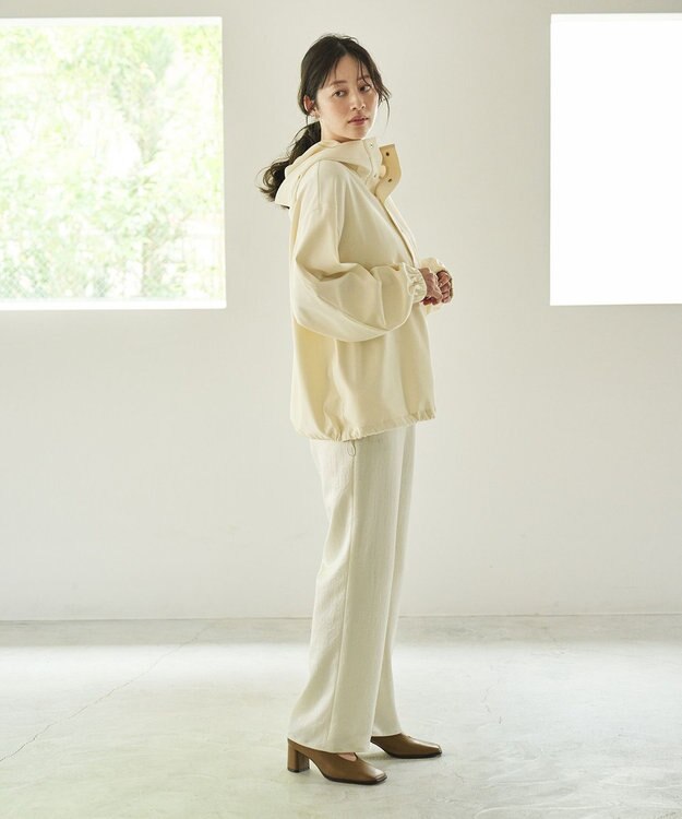 #Newans 【洗濯機可能】フ―ディーアノラック ホワイト