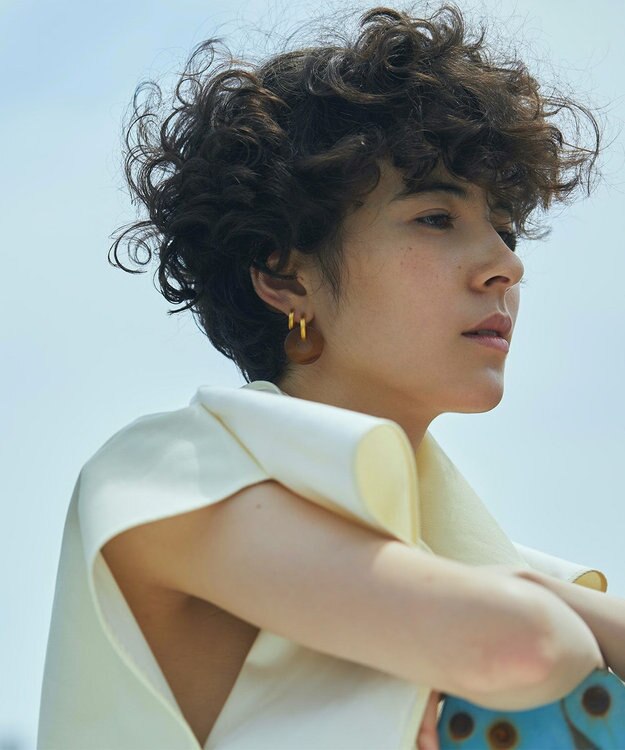 susui 【doughnut】フープピアス L (YGMAT)_片耳 ブラウン