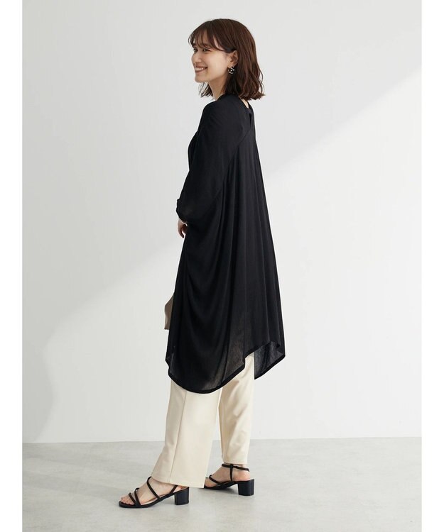 Green Parks らくスレストレートパンツ Ivory