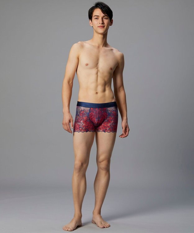 WACOAL MEN WACOAL MEN ボクサーパンツ 【レースボクサー】 フロント快適グラマラス 通気性 前閉じ 下着 メンズ WT3827 /ワコールメン カラシ