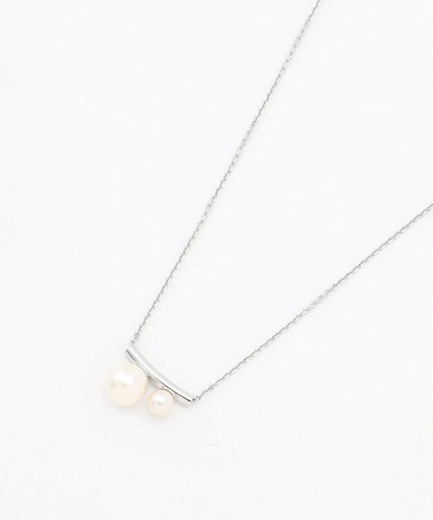 J.PRESS LADIES ダブルパール ネックレス シルバー系