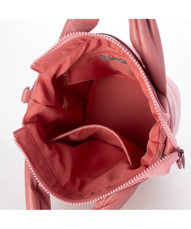 UNBILLION カシュカシュ cachecache / ポーチ付きパファーミニトートバッグ ピンク