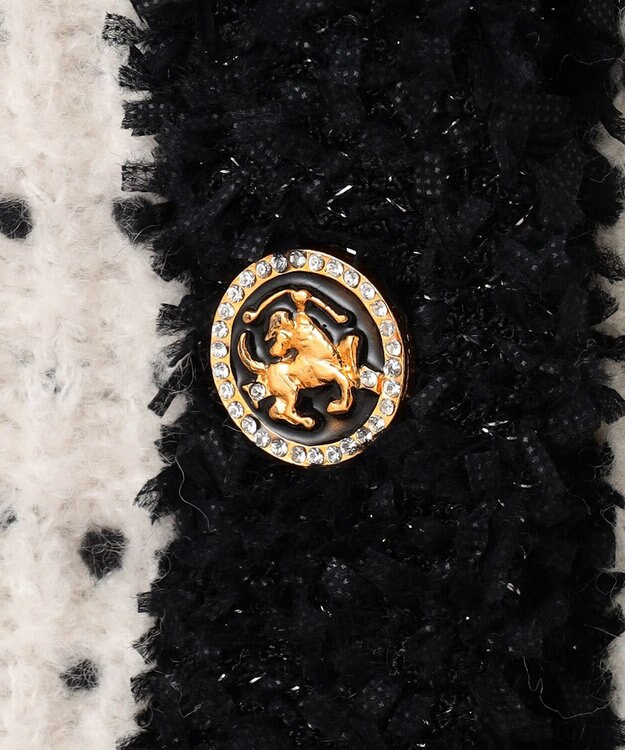 組曲 S 【組曲×setsuko sagittaire】サジテール釦ツイードニットジャケット アイボリー系