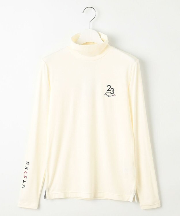 23区GOLF 【WOMEN】インナーにもおすすめなエニワイズモックネックシャツ ホワイト系