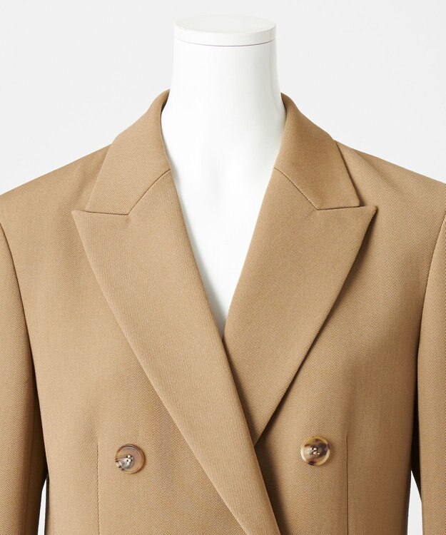 23区 S 【エステータ】ウールギャバジン ダブルブレスト ジャケット ベージュ系