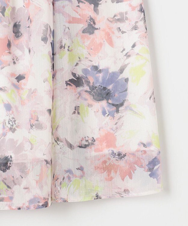 ANY SIS 【洗える】アクアフローラル スカート ピンク系