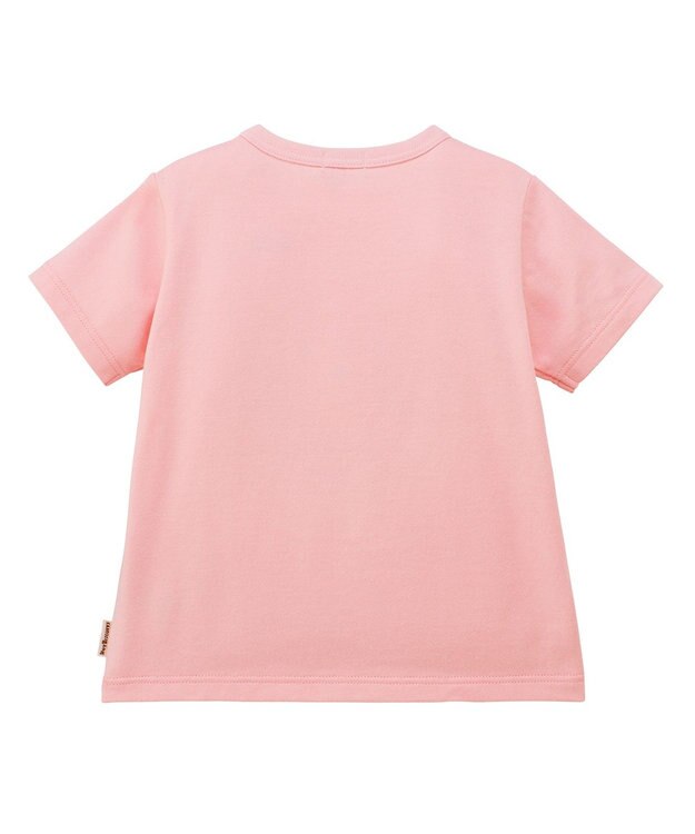MIKI HOUSE HOT BISCUITS 【80-120cm】カラフルビーンズ フェイスプリント 半袖Tシャツ ピンク