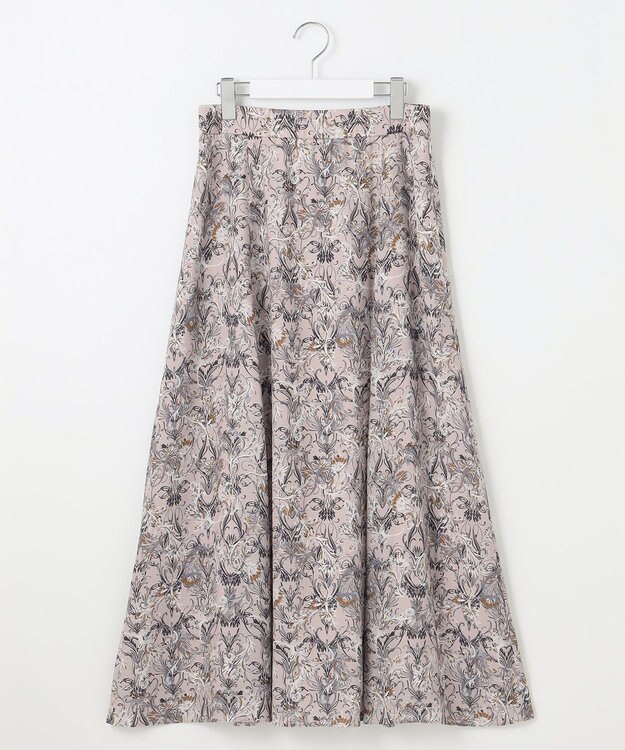 自由区 L 【洗える】バロックプリント スカート ローズ系5