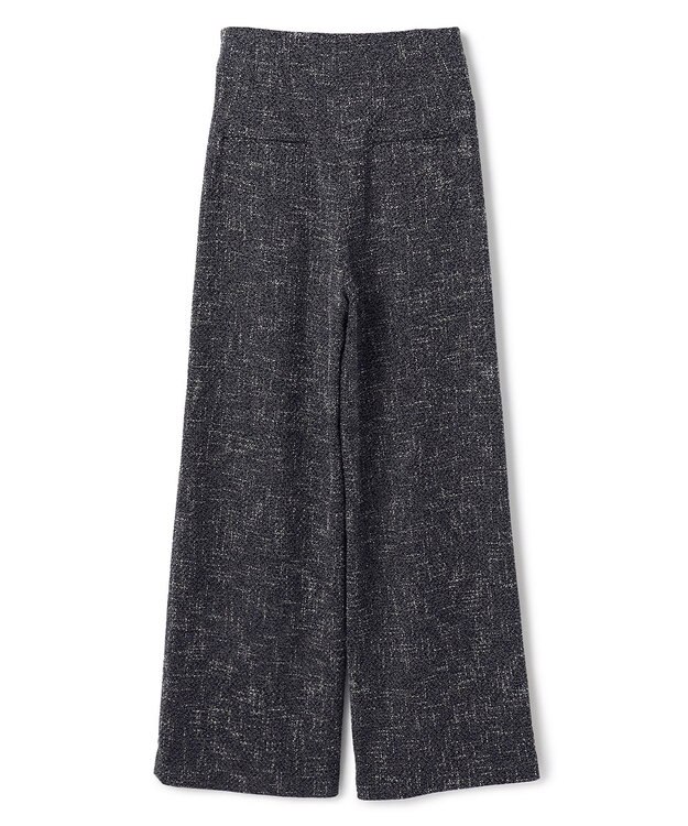 BEIGE， TRIPHANE / ハイウエストツイードタックパンツ Navy Mix