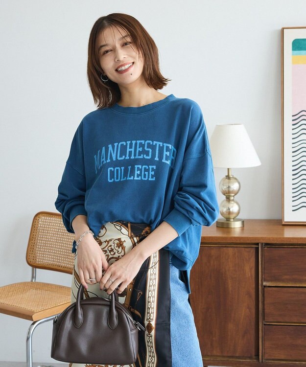 Green Parks アソートカレッジロゴ裏毛プルオーバー Navy