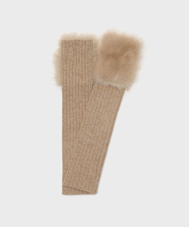 GRACE CONTINENTAL ファーグローブ ベージュ