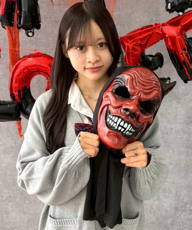 WEGO ハロウィンフェイスマスク レッド