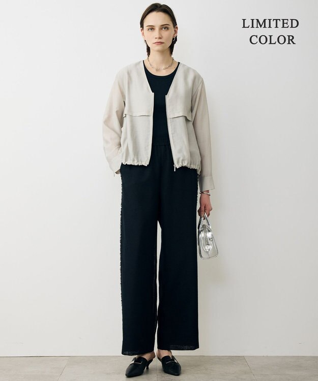 ICB 【先行予約・WEB限定カラーあり】 リヨセルナイロンワッシャー Vネックブルゾン トープ［WEB限定］