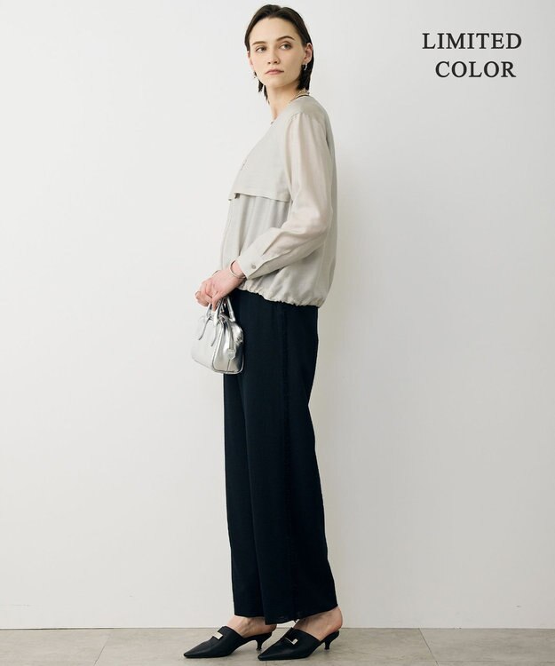 ICB 【先行予約・WEB限定カラーあり】 リヨセルナイロンワッシャー Vネックブルゾン トープ［WEB限定］