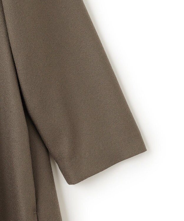 23区 ウールジョーゼット Aライン ワンピース ダークブラウン系