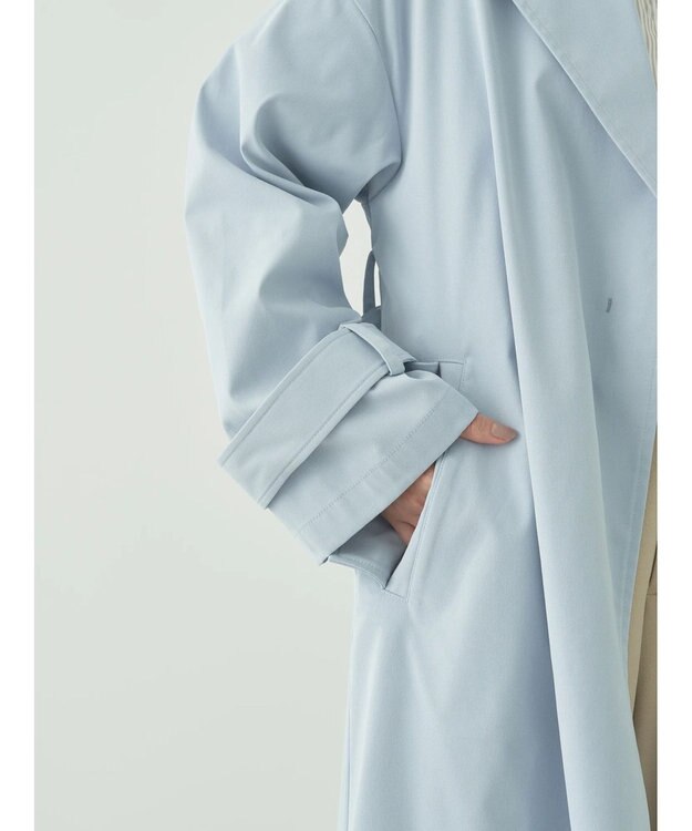 earth music&ecology 着流しロングトレンチ Sax