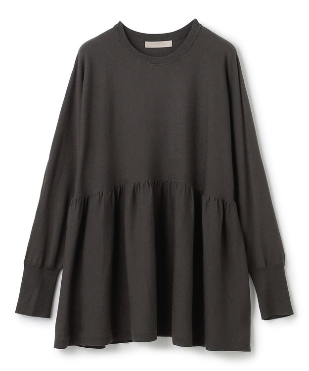 UNFILO マイビューティニット ペプラム チャコール