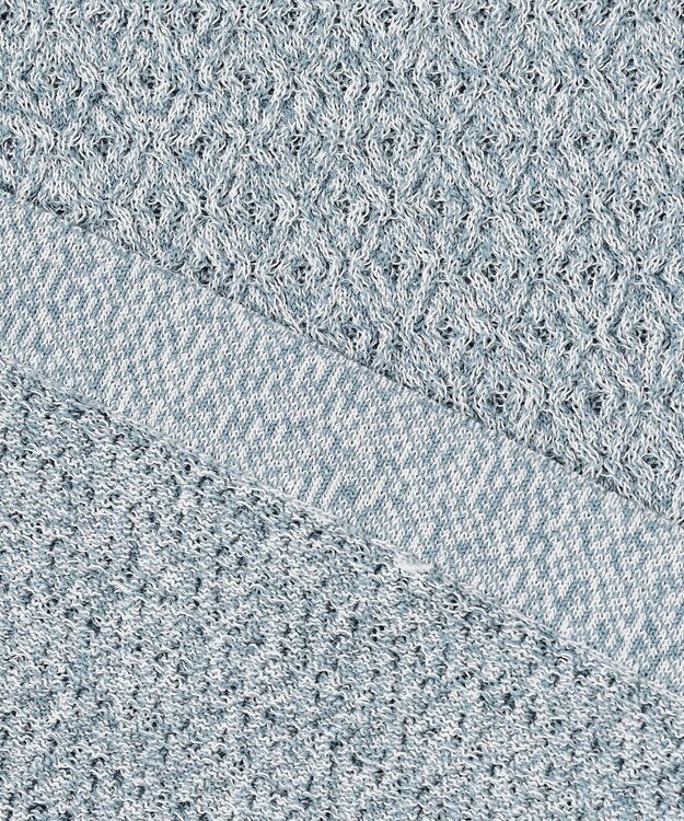 JOSEPH HOMME ドライコットンリンクス　半袖ニット サックスブルー系