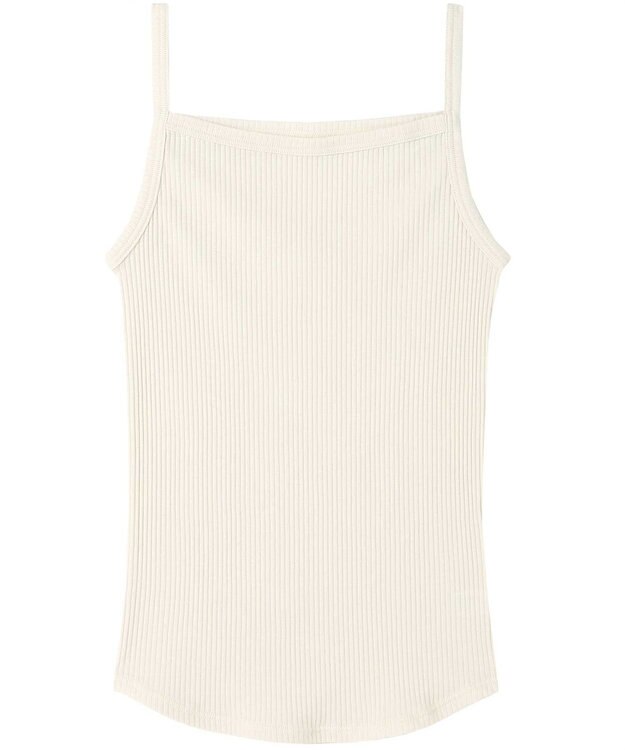 une nana cool 綿100% リブ編みコットン キャミソール BE