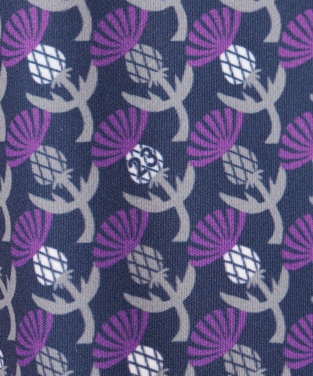 23区GOLF 【WOMEN】【吸水速乾/UVカット】アザミ小紋柄半袖ポロシャツ パープル系5