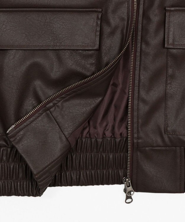 WEGO PUショートジャケット ブラウン