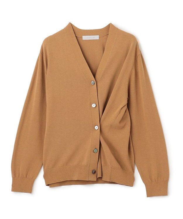 UNFILO L UVモイスト 2WAYカーディガン キャメル