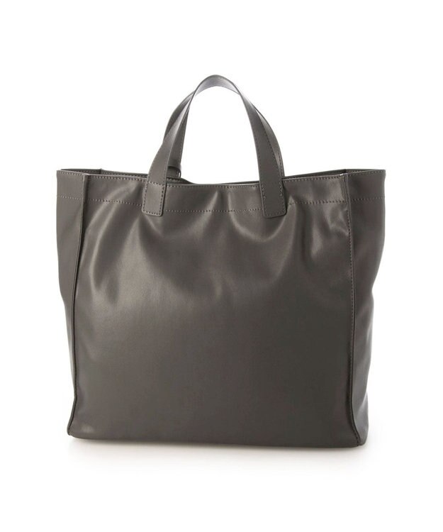 UNBILLION カシュカシュ cachecache / ガーメント合皮ショッパートートバッグ ダークグレー