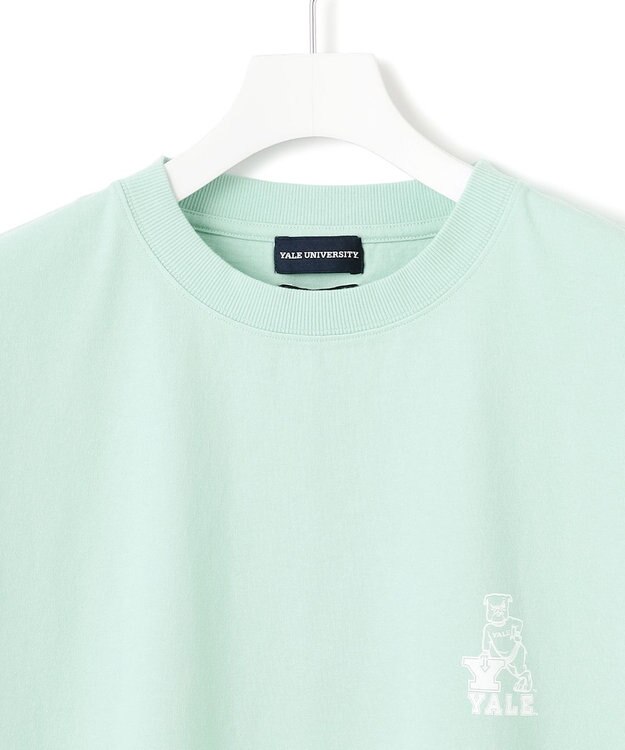 J.PRESS YORK STREET 【UNISEX】YALEバックプリント Tシャツ ライトグリーン系