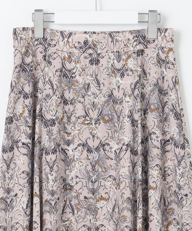 自由区 L 【洗える】バロックプリント スカート ローズ系5