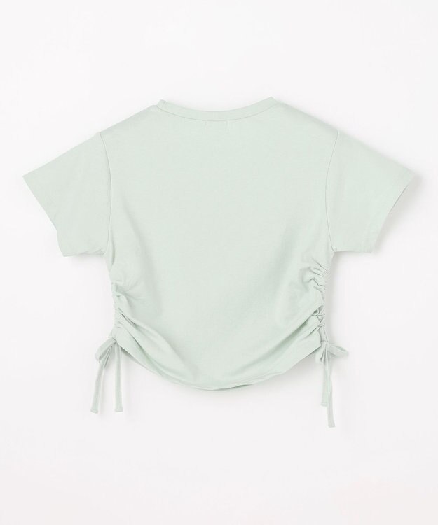 ANY KIDS 【洗濯機可能】ドロスト 裾リボンTシャツ ミント