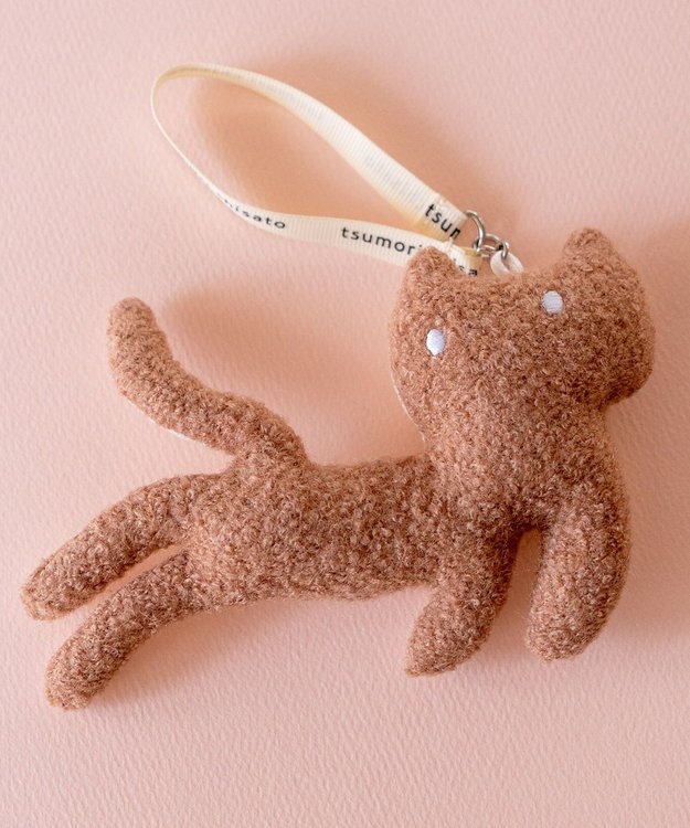 tsumori chisato CARRY キラネコチャーム ぬいぐるみ バッグチャーム ブラウン
