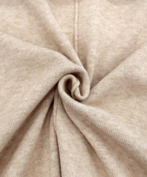 Tiaclasse L 【洗える】もっちり素材が肌触り抜群の配色ニットトップス ベージュ