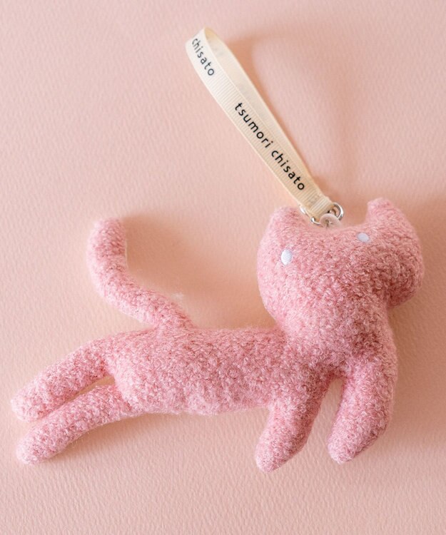 tsumori chisato CARRY キラネコチャーム ぬいぐるみ バッグチャーム ピンク