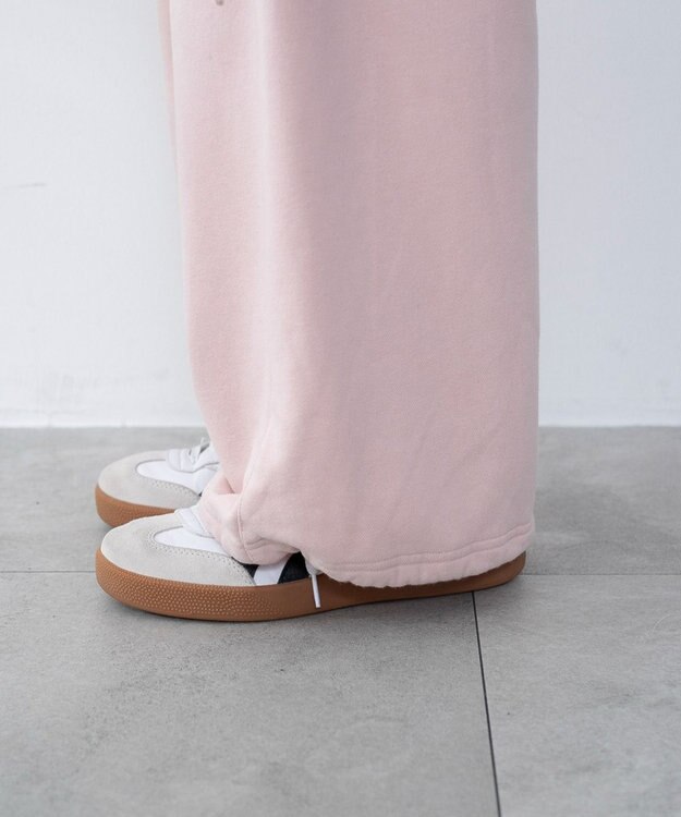 WEGO 【ウエストゴム】リボンカーゴスウェットパンツ ピンク