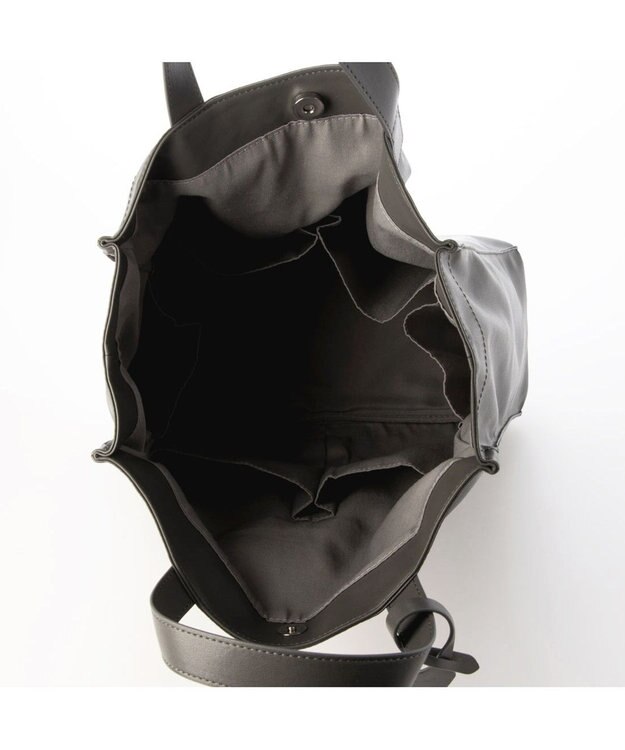 UNBILLION カシュカシュ cachecache / ガーメント合皮ショッパートートバッグ ダークグレー