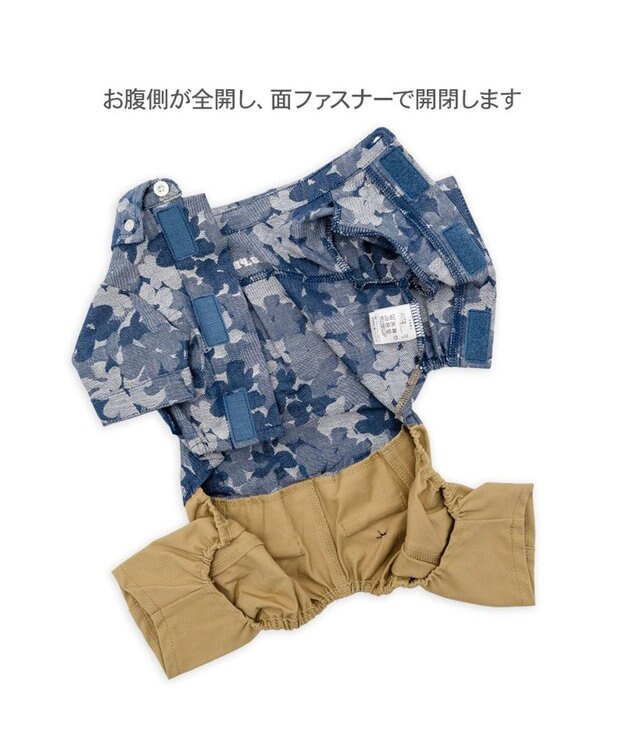 PET PARADISE J.PRESS ジャガード パンツつなぎ 小型犬 グレー×ベージュ