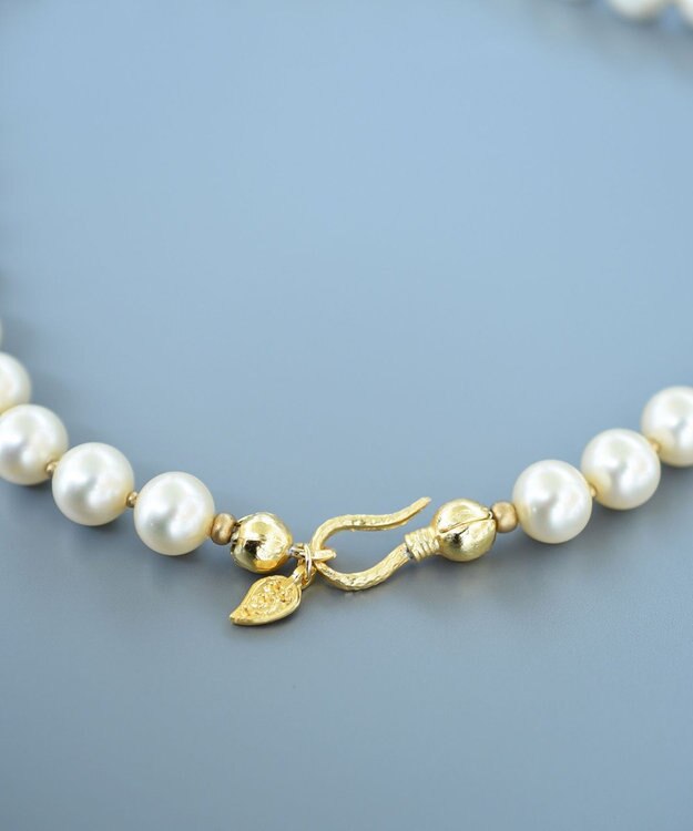 monshiro ラウンドガラスパールネックレス ホワイト