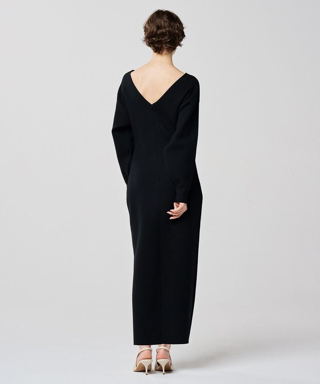 uncrave シルキーニット ワンピース（uncrave WHITE） ブラック