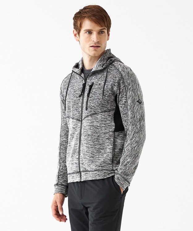 JOSEPH ABBOUD MOUNTAIN 【UNISEX】ランダムスラブリップ パーカー グレー系