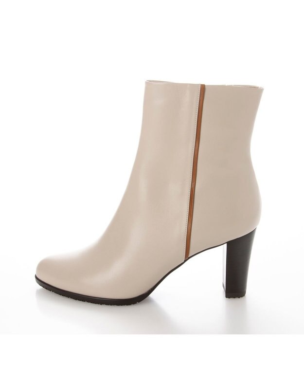 MODE ET JACOMO <MODE ET JACOMO>サイドラインアーモンドトゥブーツ アイボリー