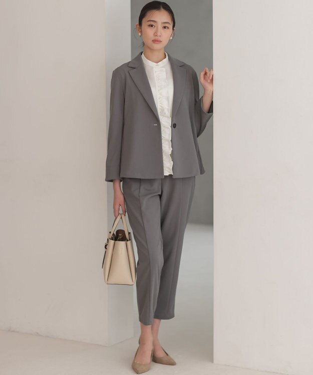 組曲 S 【先行予約・WEB限定】ツイルジャージーフリル カットソー ホワイト系