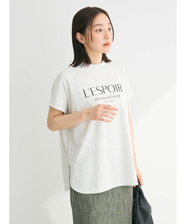 Green Parks 汗染み防止フレンチスリーブロゴＴシャツ Light Gray Mixture