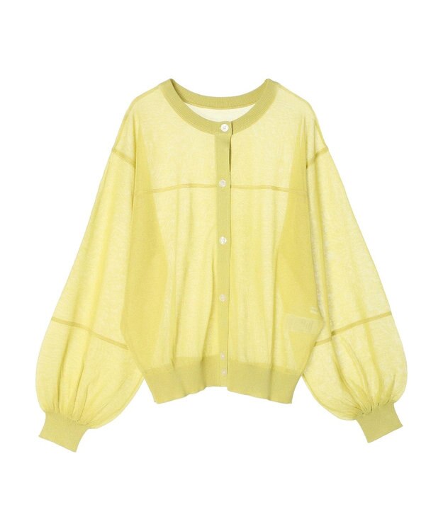 AMERICAN HOLIC 接触冷感２ＷＡＹシアーニットカーディガン Yellow